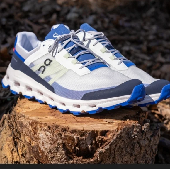 On Running Cloudvista Cloud Athletic All Terrain Mix Shoe White Blue Men 9.5 - Picture 8 of 16